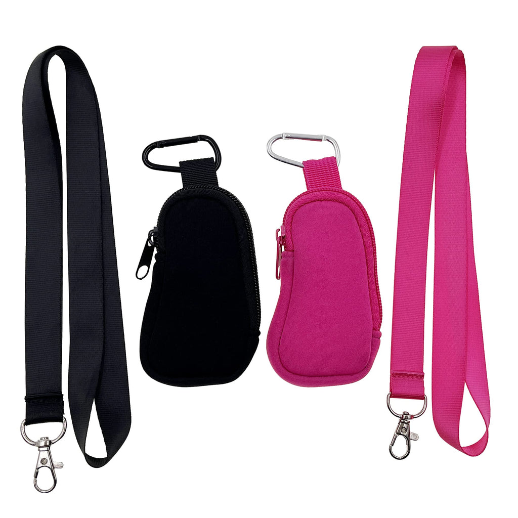 Portable inhaler carrying bag showing the convenient four point five by three inch dimensions