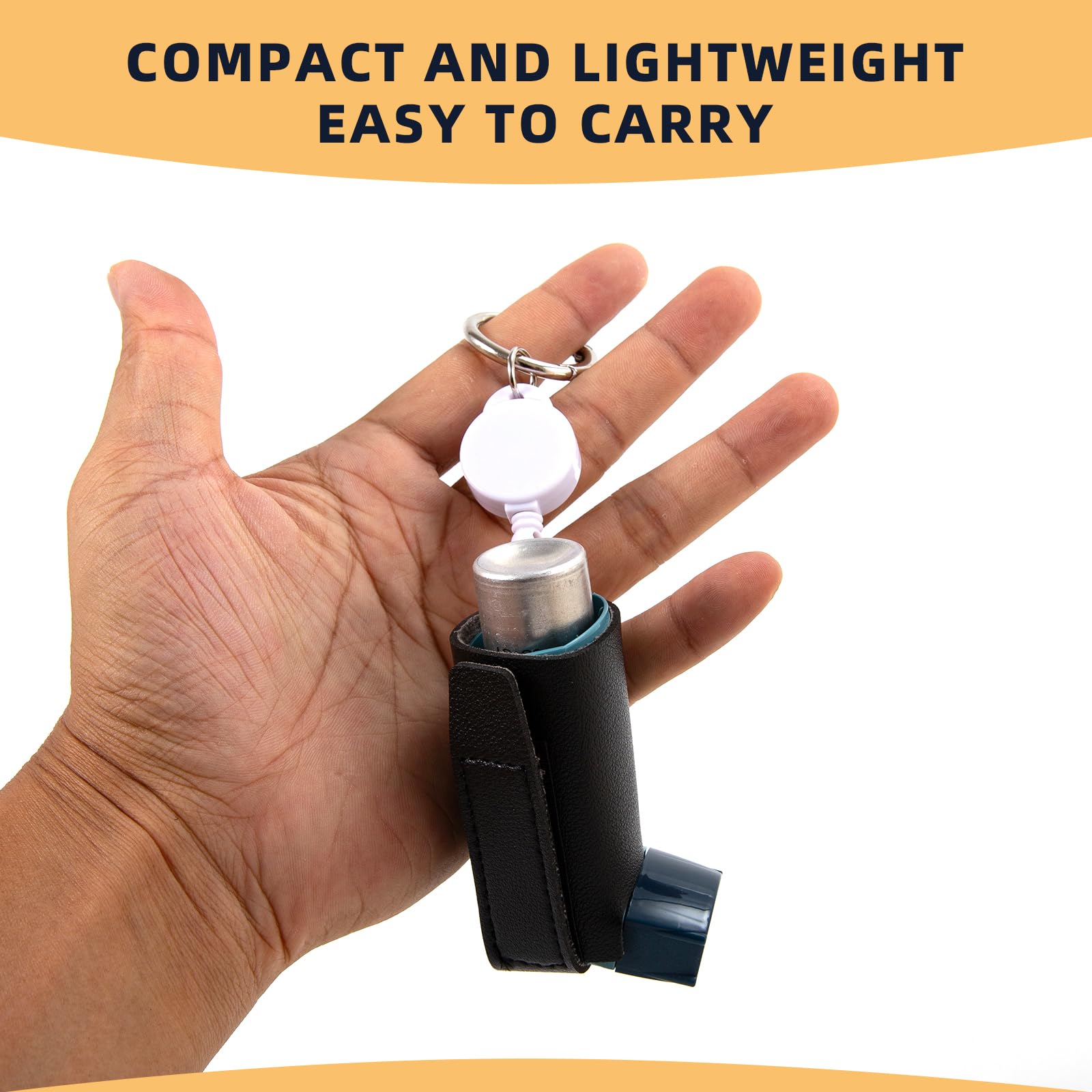 LJHYSD lightweight medicine carrier showing metal keyring and sturdy stitching details