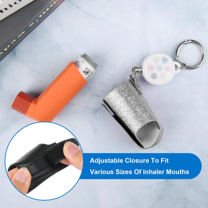 Compact medical puffer carrying case with adjustable closure strap for secure travel