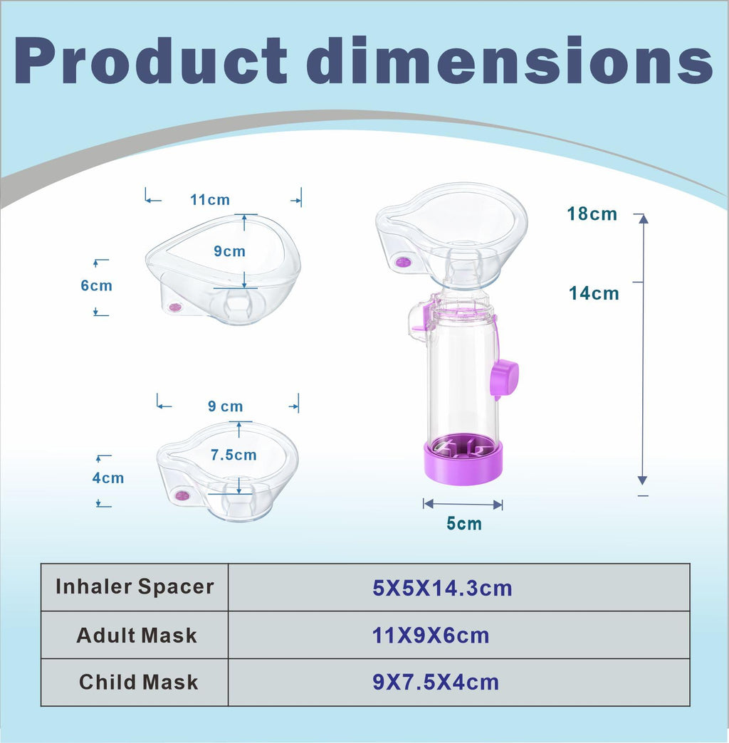 NESSI adult portable inhaler chamber highlighting its compact and travel-friendly design packaging
