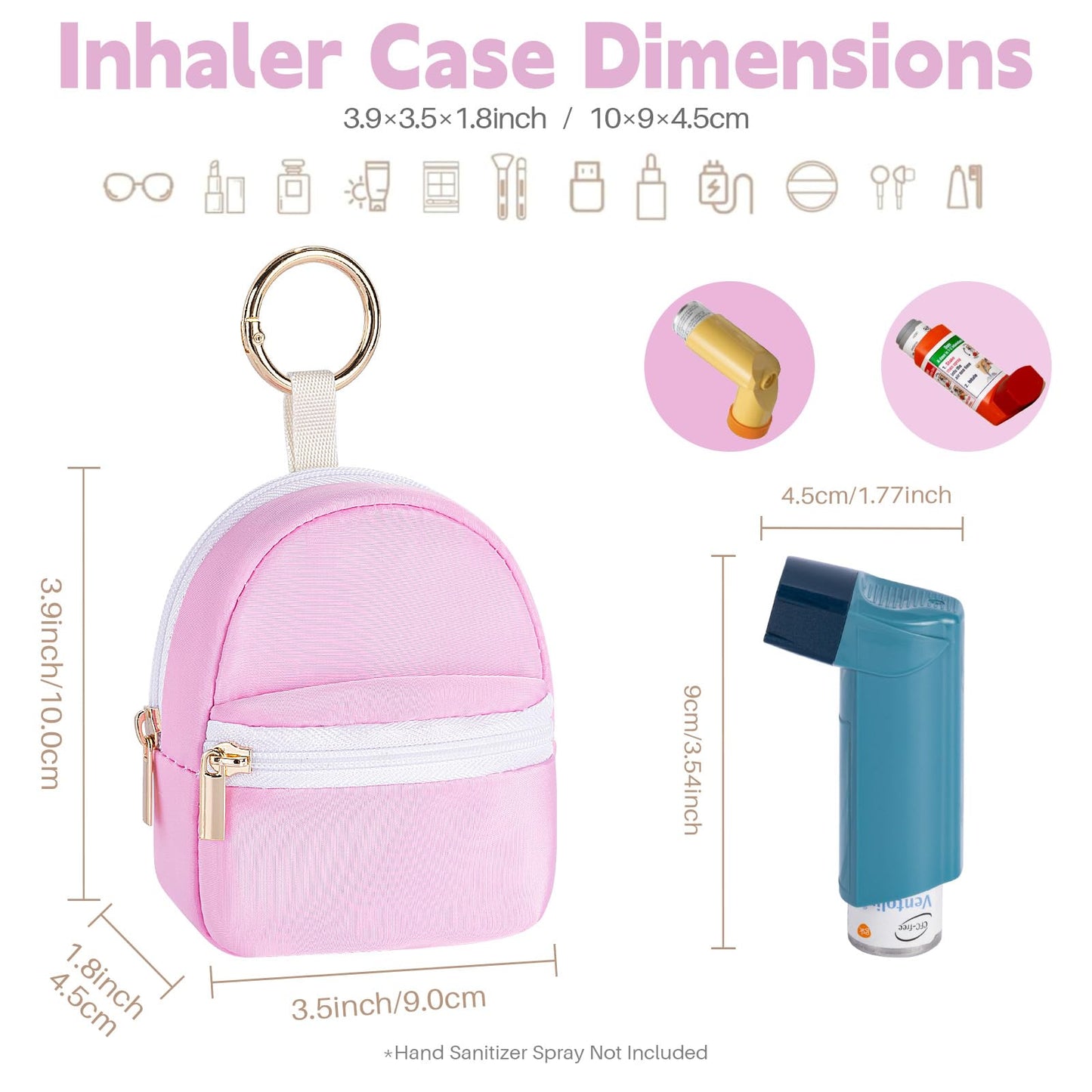 Likesing canvas inhaler holder keychain attachment view