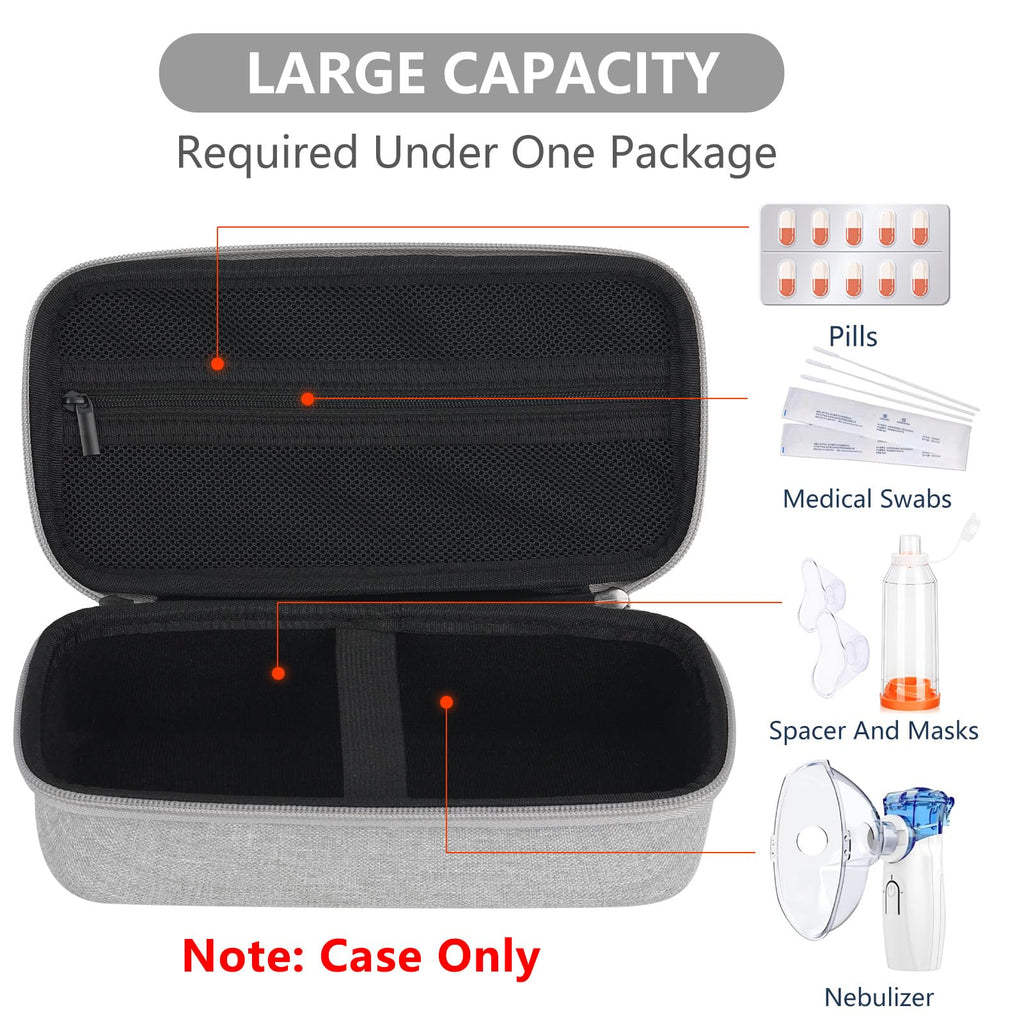 WFDL medical organizer open layout demonstrating interior mesh pockets and elastic spacer loops.