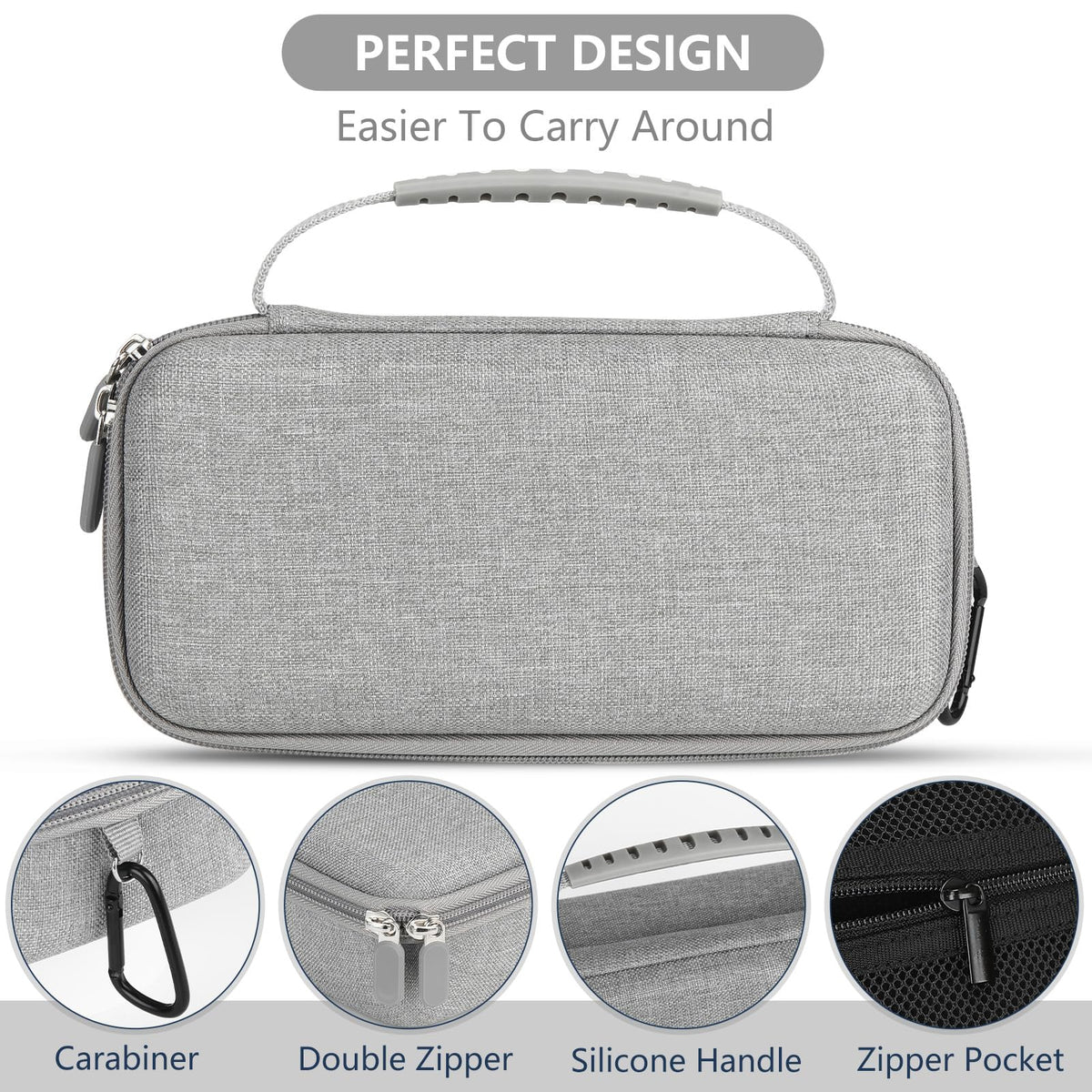 WFDL portable nebulizer bag side angle highlighting the durable double zippers.