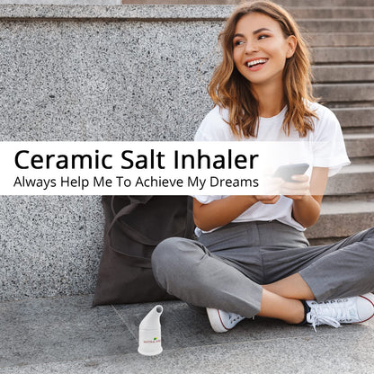 Close up view of the food grade ceramic material used in the natural solution inhaler