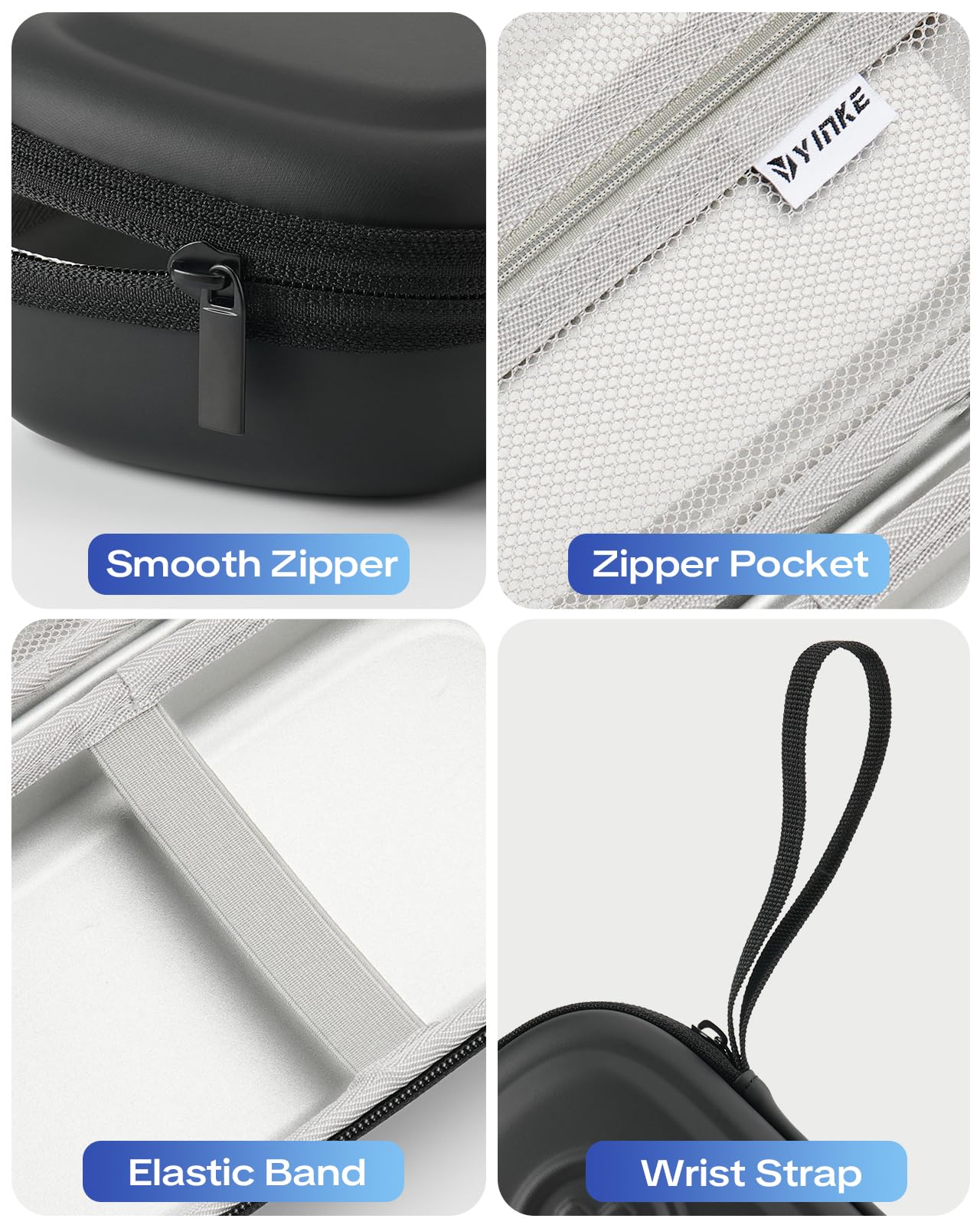 RAIACE protective travel pouch displaying the durable shockproof hard shell design for emergency medication safety.