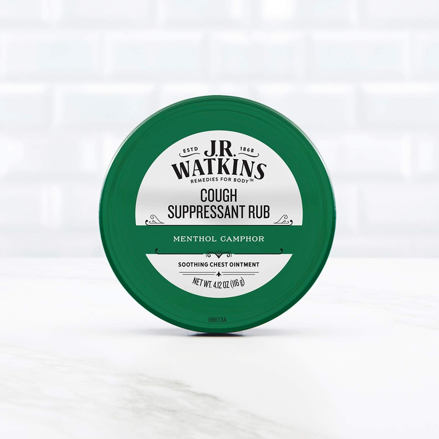 J.R. Watkins medicated vapors topical chest rub packaging close up view