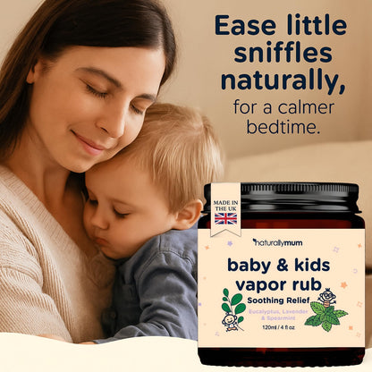 NaturallyMum baby vapor rub eucalyptus and lavender essential oil blend