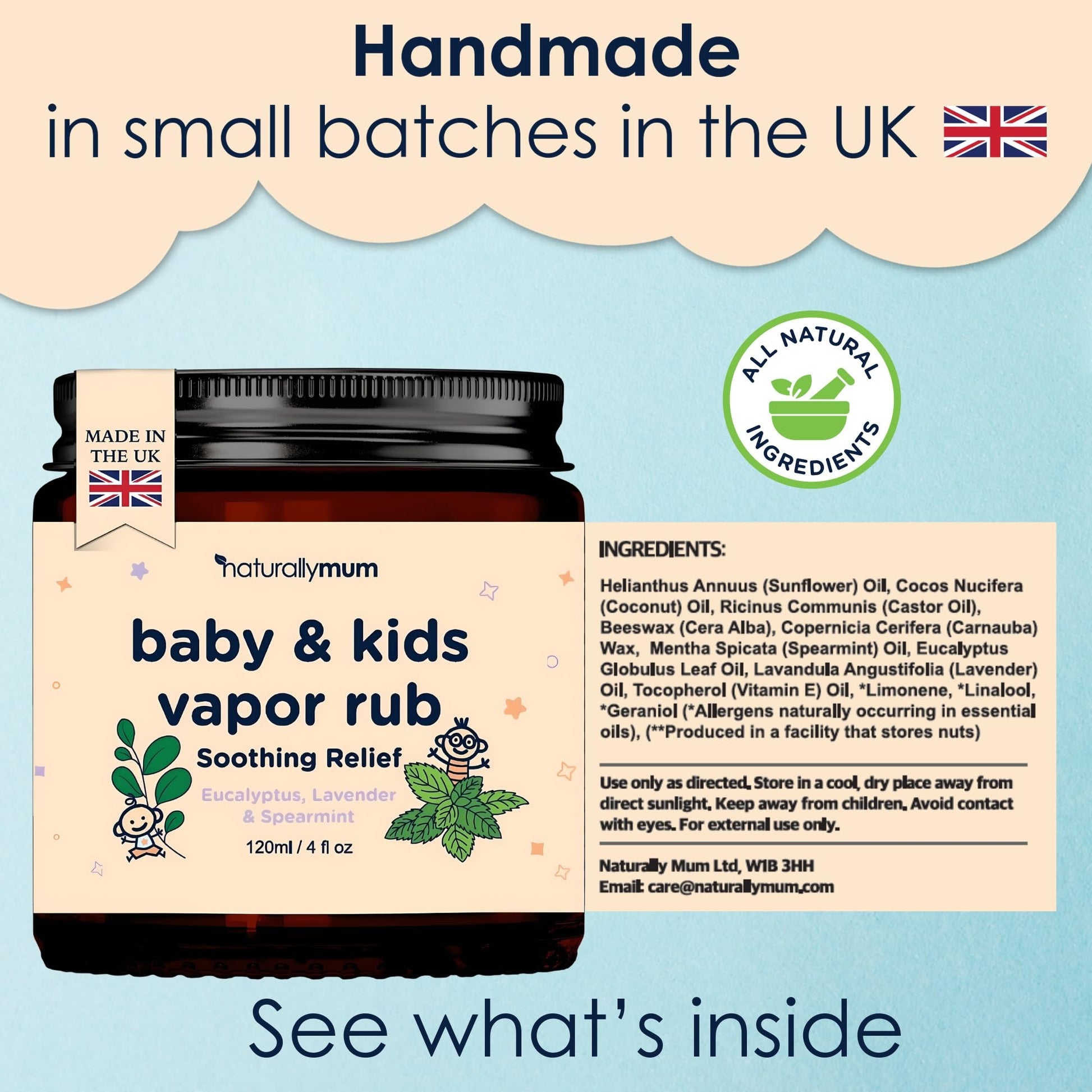 NaturallyMum baby and kids natural congestion support packaging