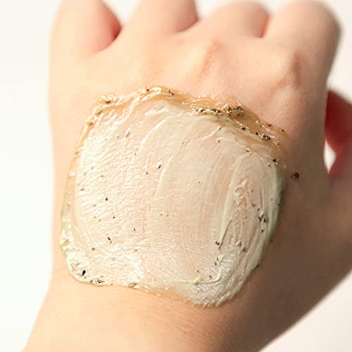 Premium imported Korean wash-off facial mask jar resting on an aesthetic minimal background.