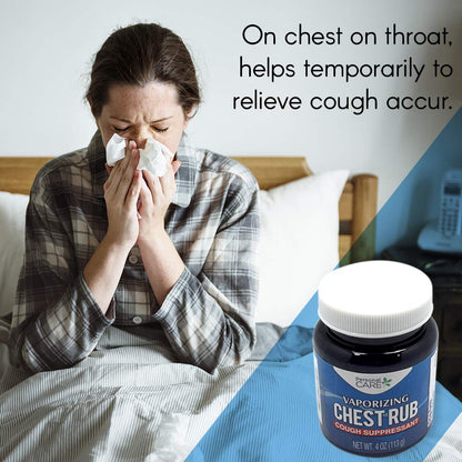 USA imported Personal Care cough suppressant vapor rub jar angled view