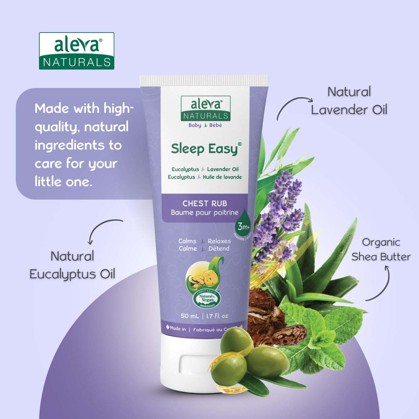 Texture detail of the non greasy Aleva Naturals sleep easy chest balm