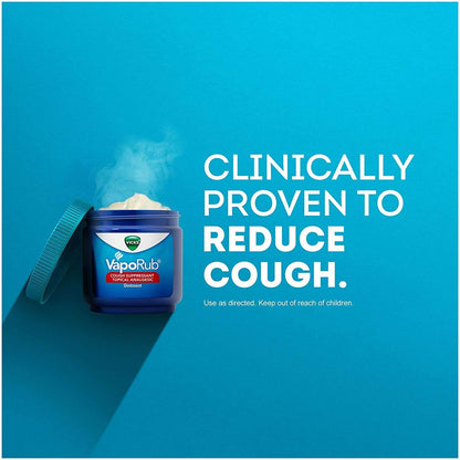 Bulk packaging case of thirty-six Vicks VapoRub jars ideal for family supply.