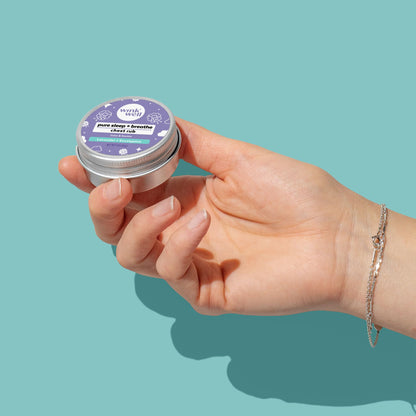 Petroleum free baby safe sinus relief rub on white background