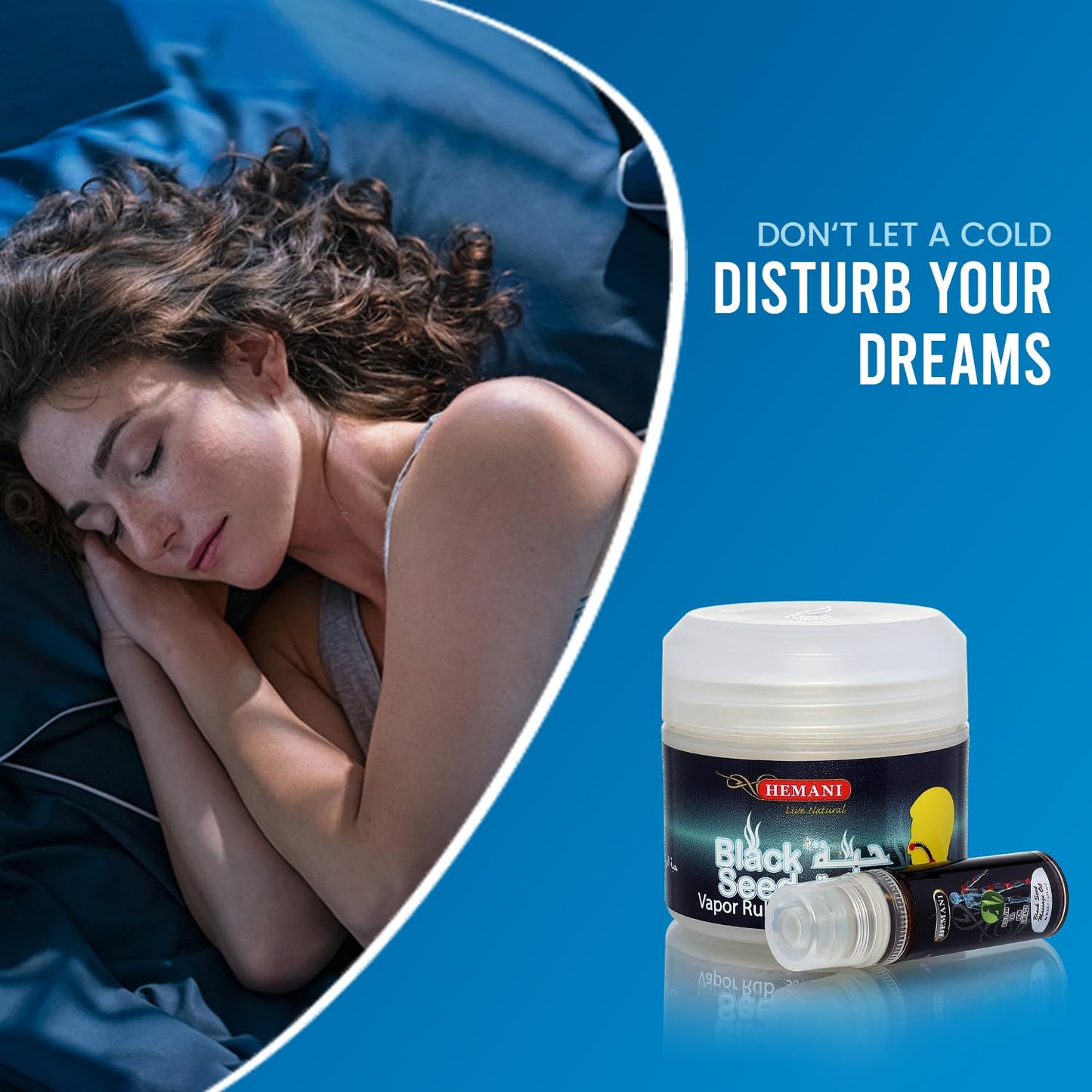 Natural black seed vapor rub for clearing nasal congestion and cough