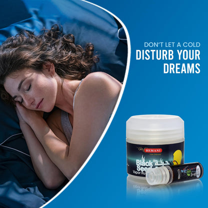 Natural black seed vapor rub for clearing nasal congestion and cough