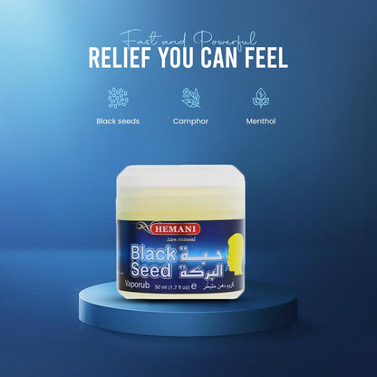 Eucalyptus and black seed ointment for targeted muscle pain application