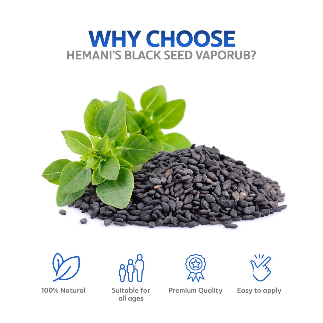 Authentic USA imported Hemani black seed ointment 50ml jar packaging