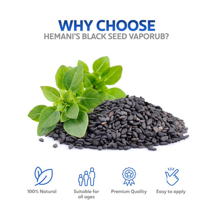 Authentic USA imported Hemani black seed ointment 50ml jar packaging