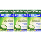 Mentholatum topical analgesic ointment jars displaying the iconic soothing chest rub formula.