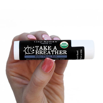 Tiny Human Supply Co plant-based calming aromatherapy stick bundle highlighting the cruelty-free certification logo.