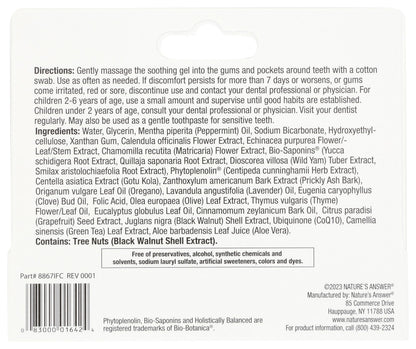 Nature's Answer PerioBrite Rub tube showcasing the coolmint flavor label