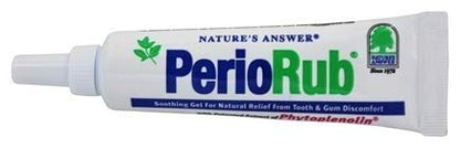 Back of Nature's Answer oral gel packaging displaying clear ingredient details