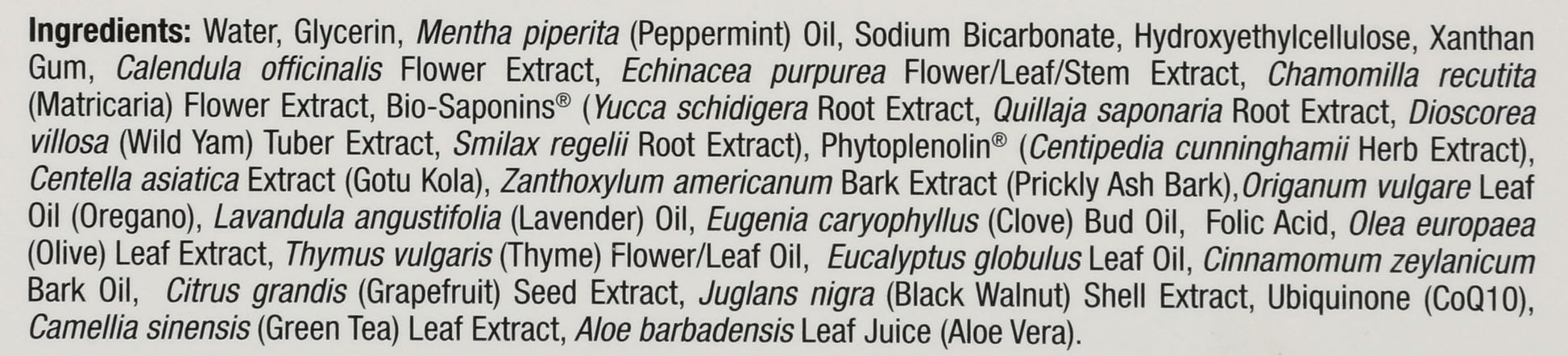 Nature's Answer dentist formulated soothing gel tube for natural gum care