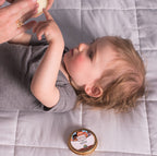 Organic chamomile and mullein baby chest rub ointment texture view