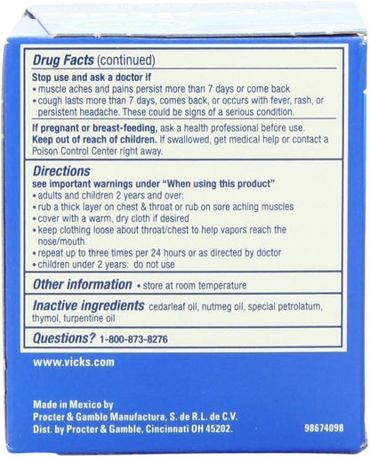Authentic USA imported Vicks VapoRub topical analgesic ointment double pack packaging
