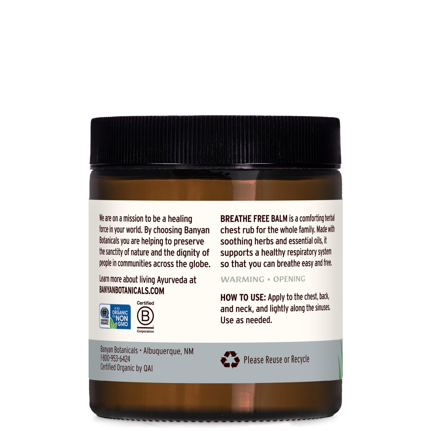 Petroleum free natural chest rub jar alongside organic ingredients like ginger and eucalyptus leaf