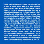 Vicks VapoRub imported cold remedy ointment back label displaying clear directions for application