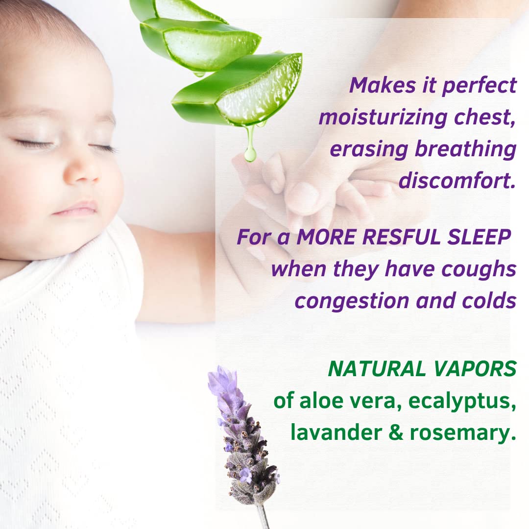 Paraben free Resfriol baby rub for soothing nighttime massage routines.