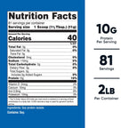 Nutricost unflavored plant based protein powder supplement nutritional facts label