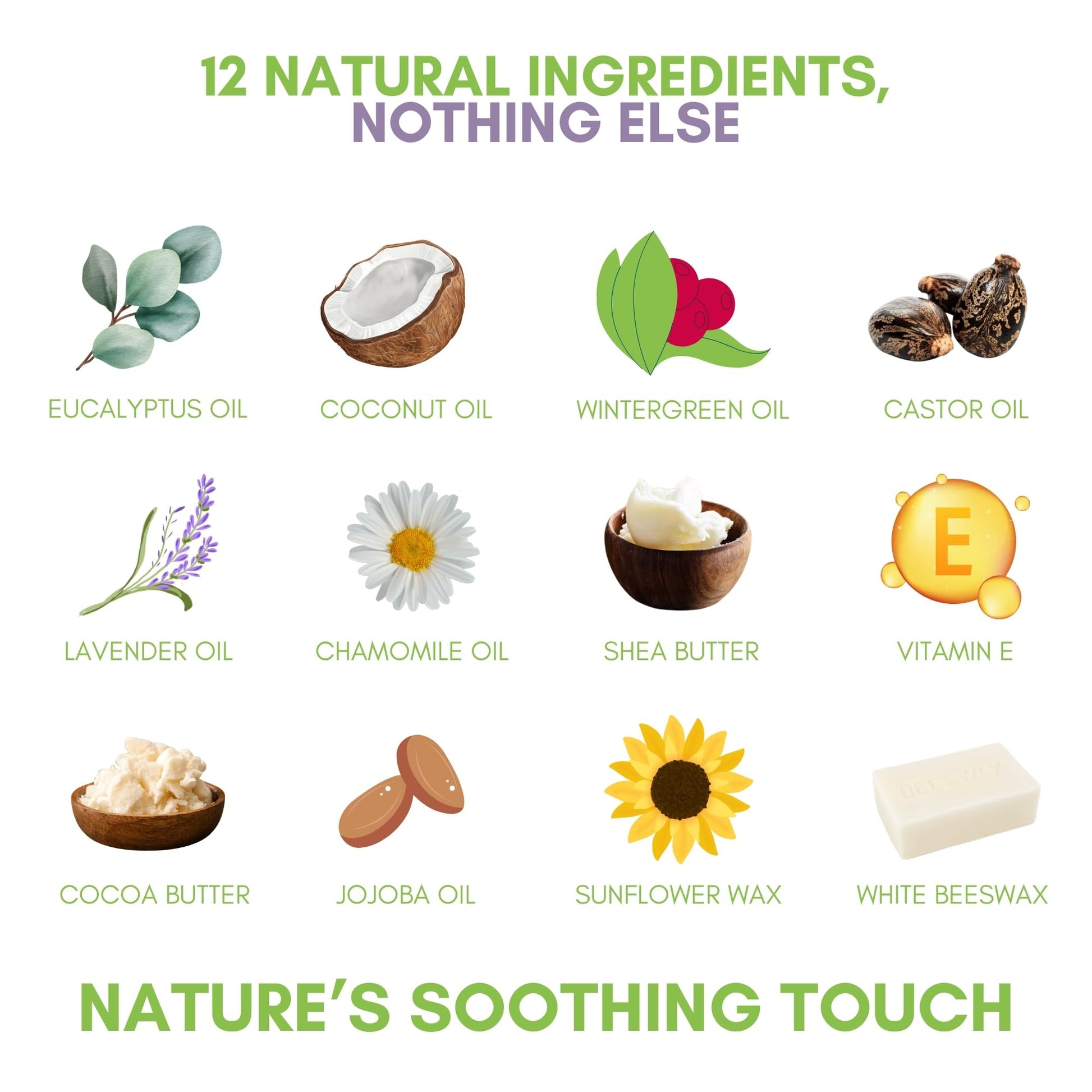 Back label of Herbion Baby Chest Rub displaying pure botanical ingredients