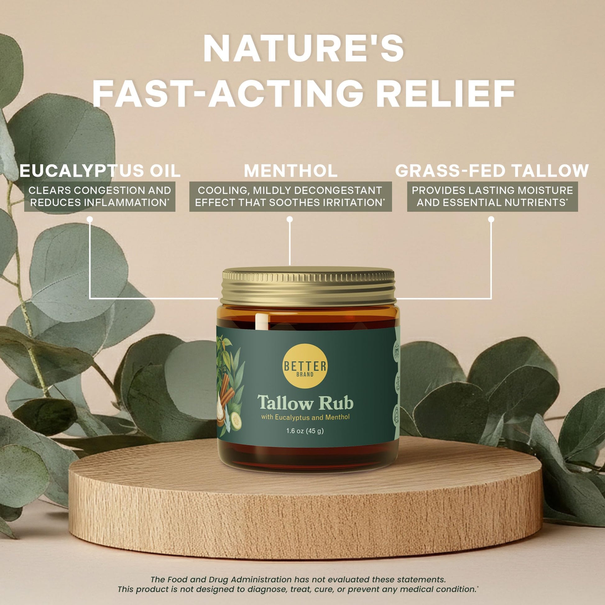Betterbrand natural chest rub for respiratory comfort