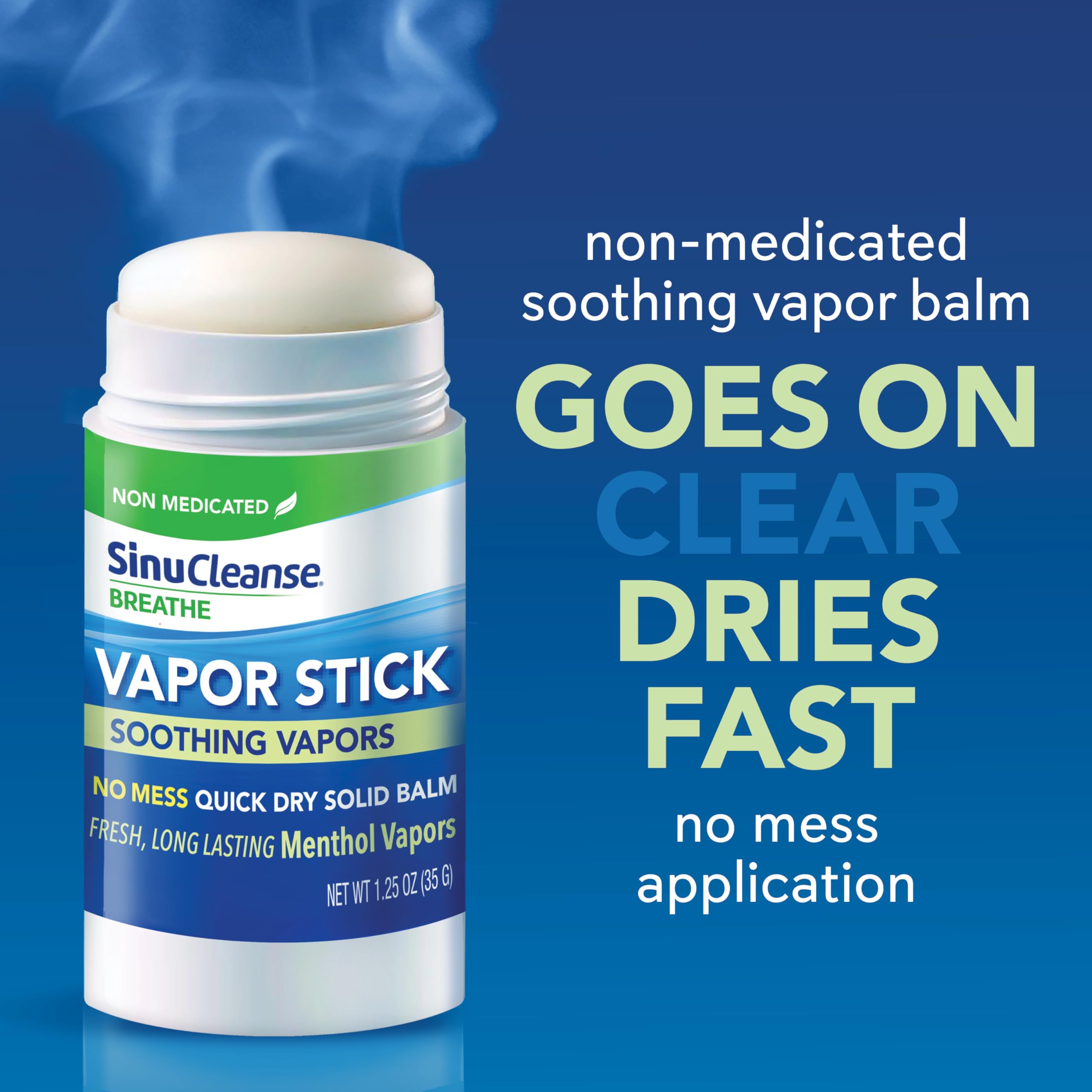 SinuCleanse Vapor Stick 1.25 Ounce solid balm pack of two