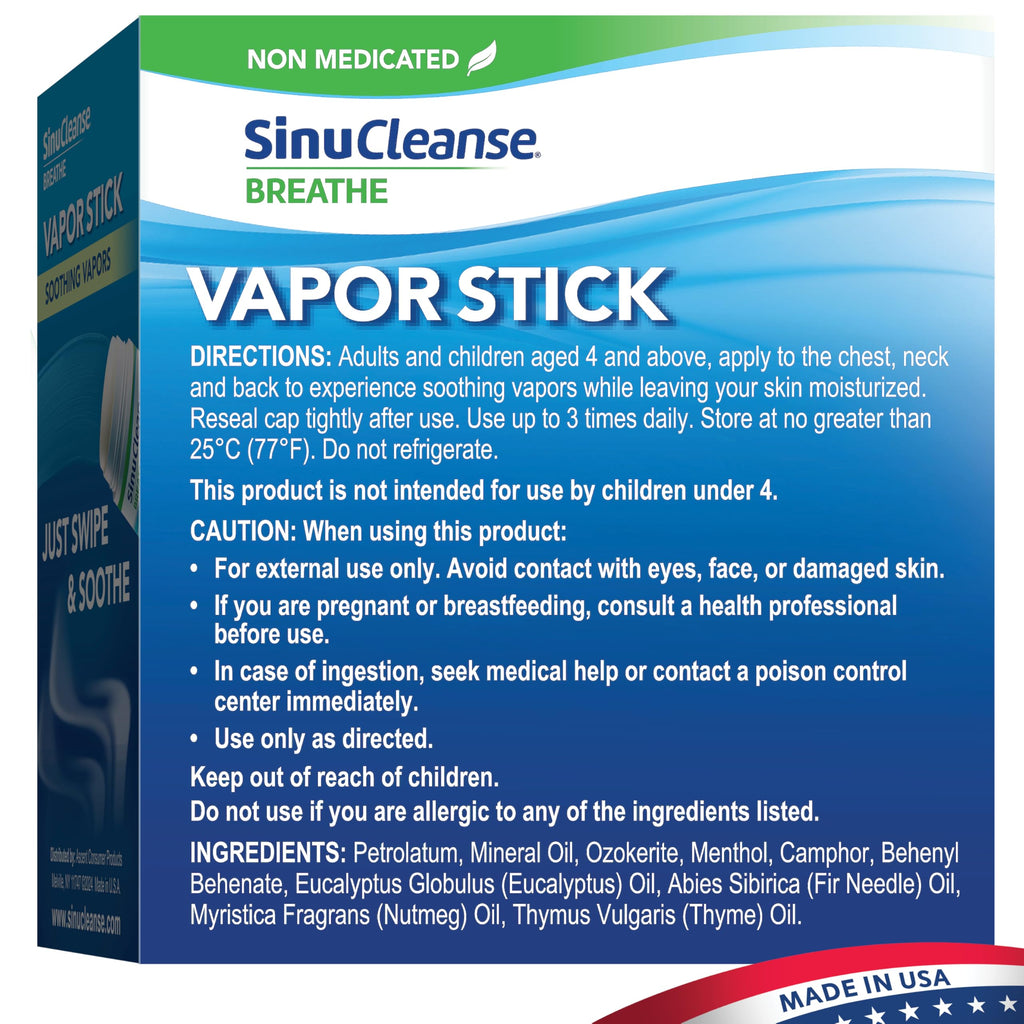Travel size SinuCleanse Vapor Stick for sinus congestion relief