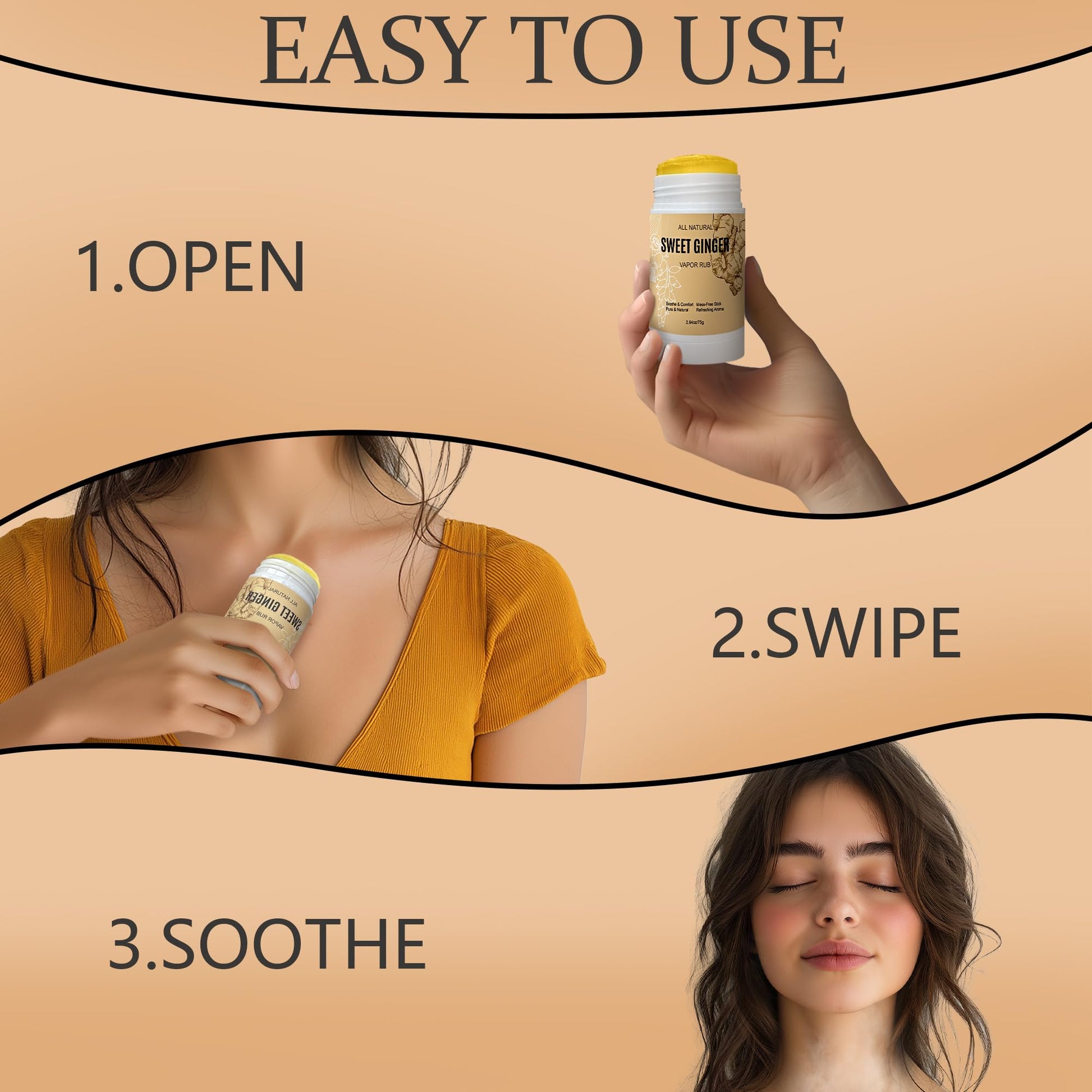 Authentic Togoliun vapor rub stick for muscle care