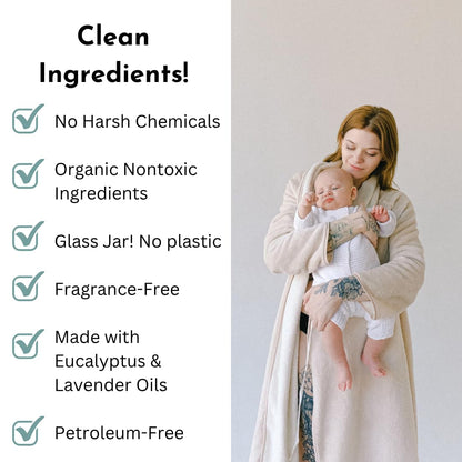 Natural baby cold and cough relief balm by Irene Organics for newborn skin