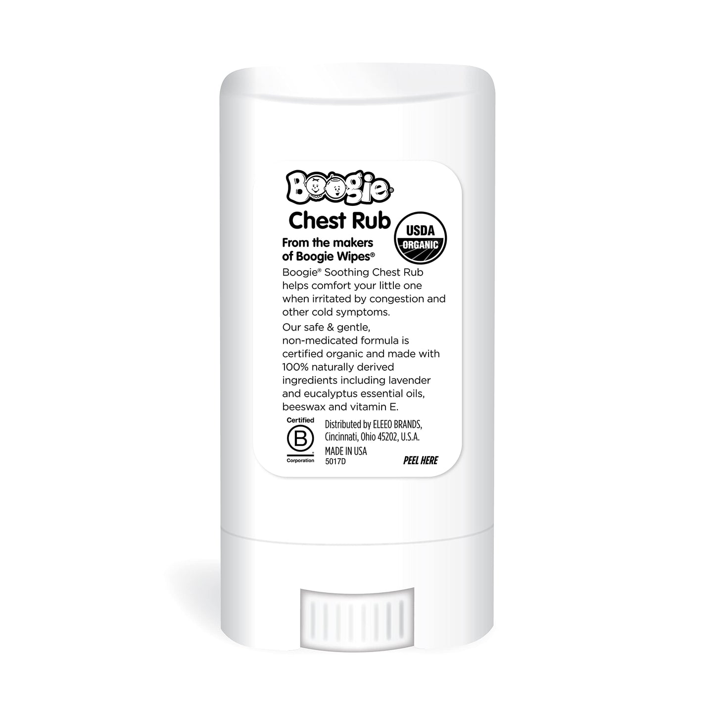 Organic petroleum free vapor balm stick for infant congestion management