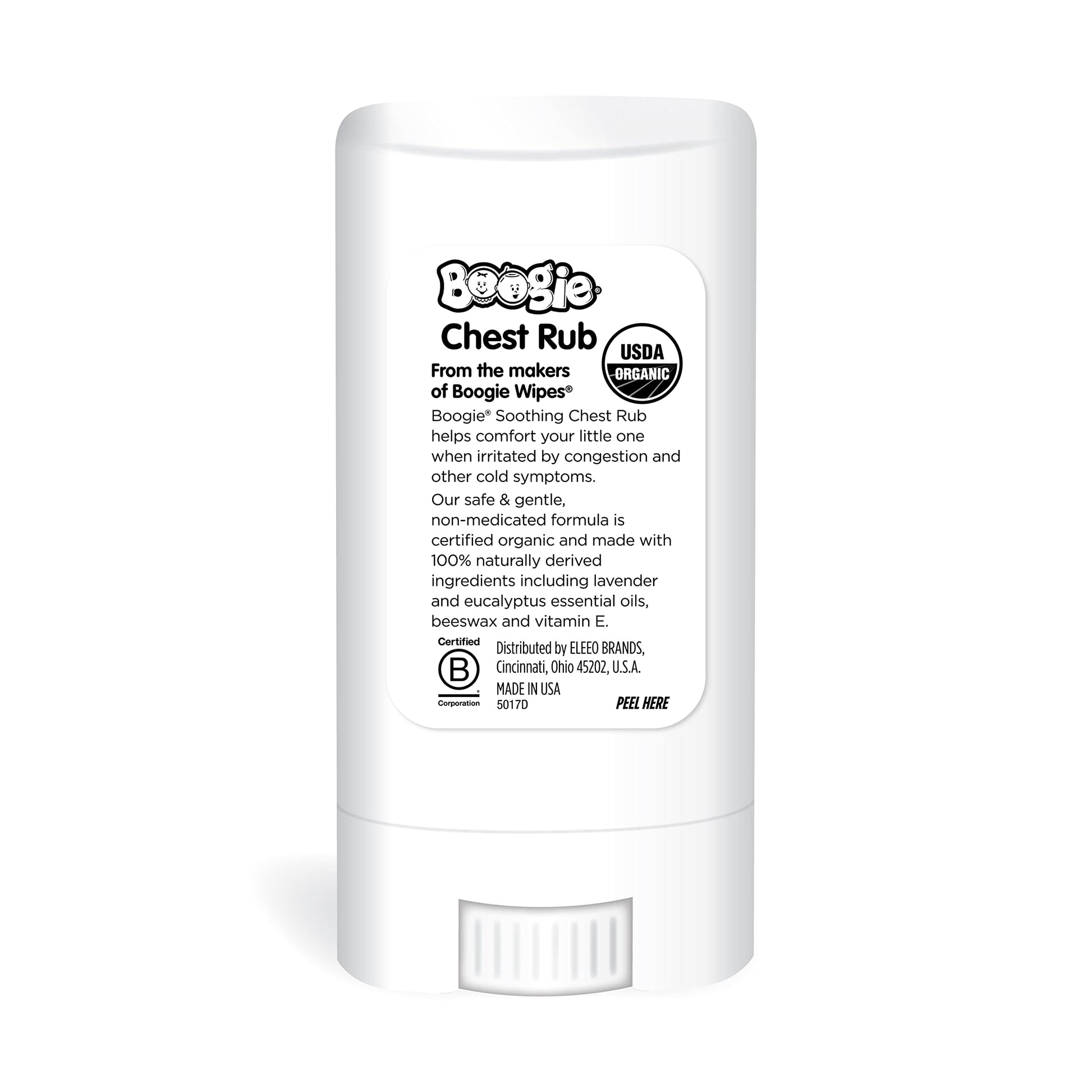 Organic petroleum free vapor balm stick for infant congestion management
