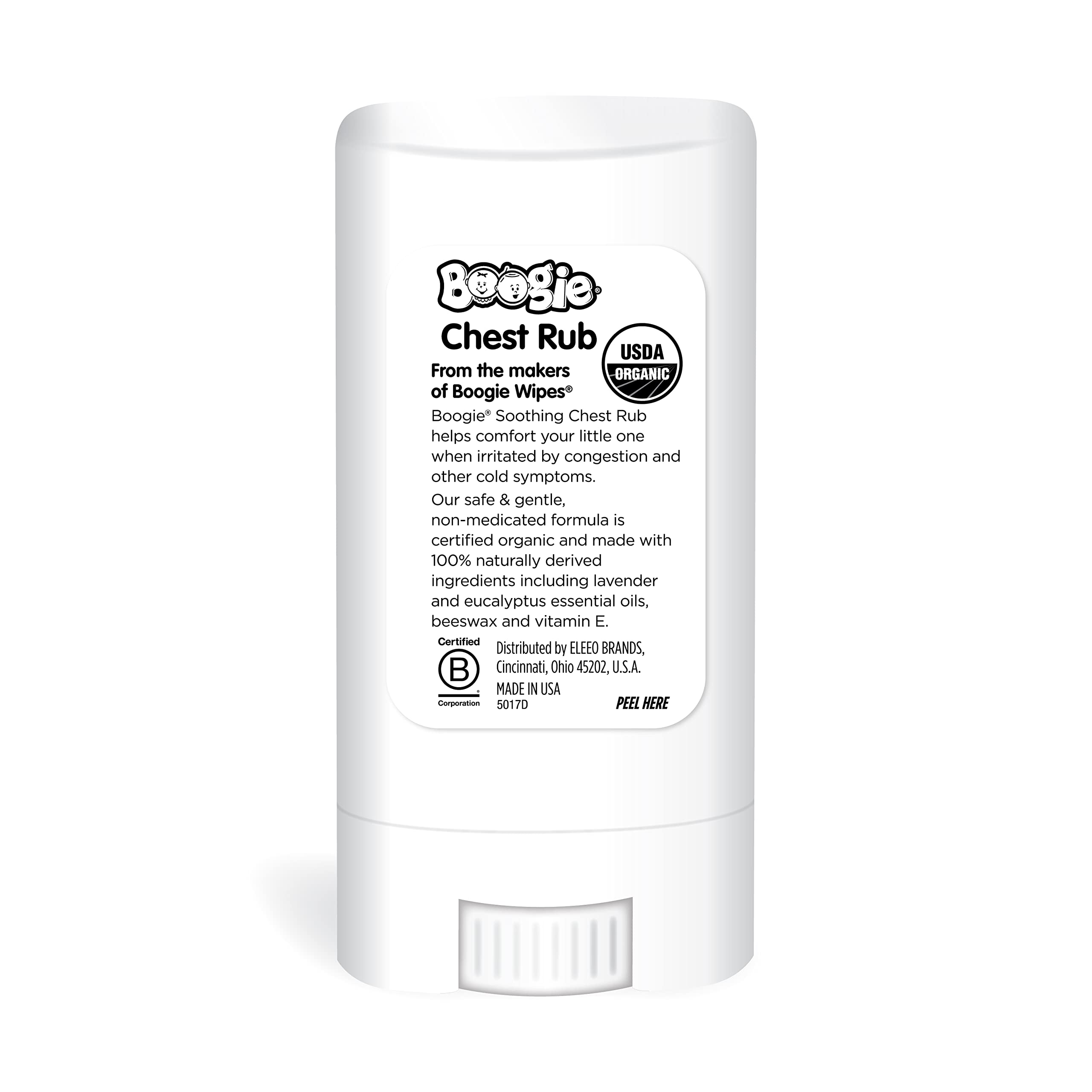 Organic petroleum free vapor balm stick for infant congestion management
