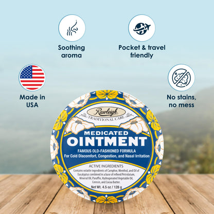 Rawleigh four point five ounce home care ointment packaging details