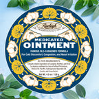 Traditional old fashioned remedy balm for minor muscle aches close up