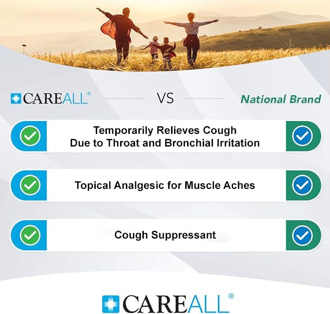 Back label of CareAll Medicated Chest Rub four ounces ointment with warnings and cold relief directions