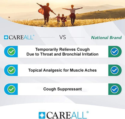 Back label of CareAll Medicated Chest Rub four ounces ointment with warnings and cold relief directions