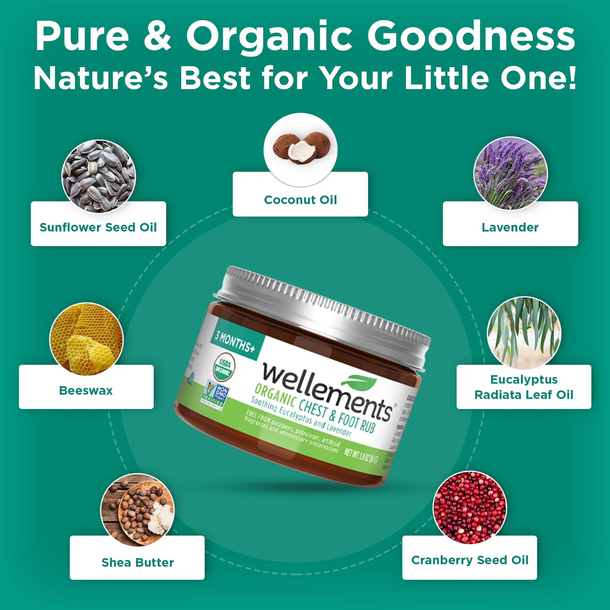 Wellements baby chest balm texture showing smooth organic shea butter base