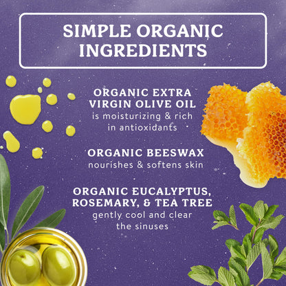 USA imported Badger organic eucalyptus and lavender vapor rub