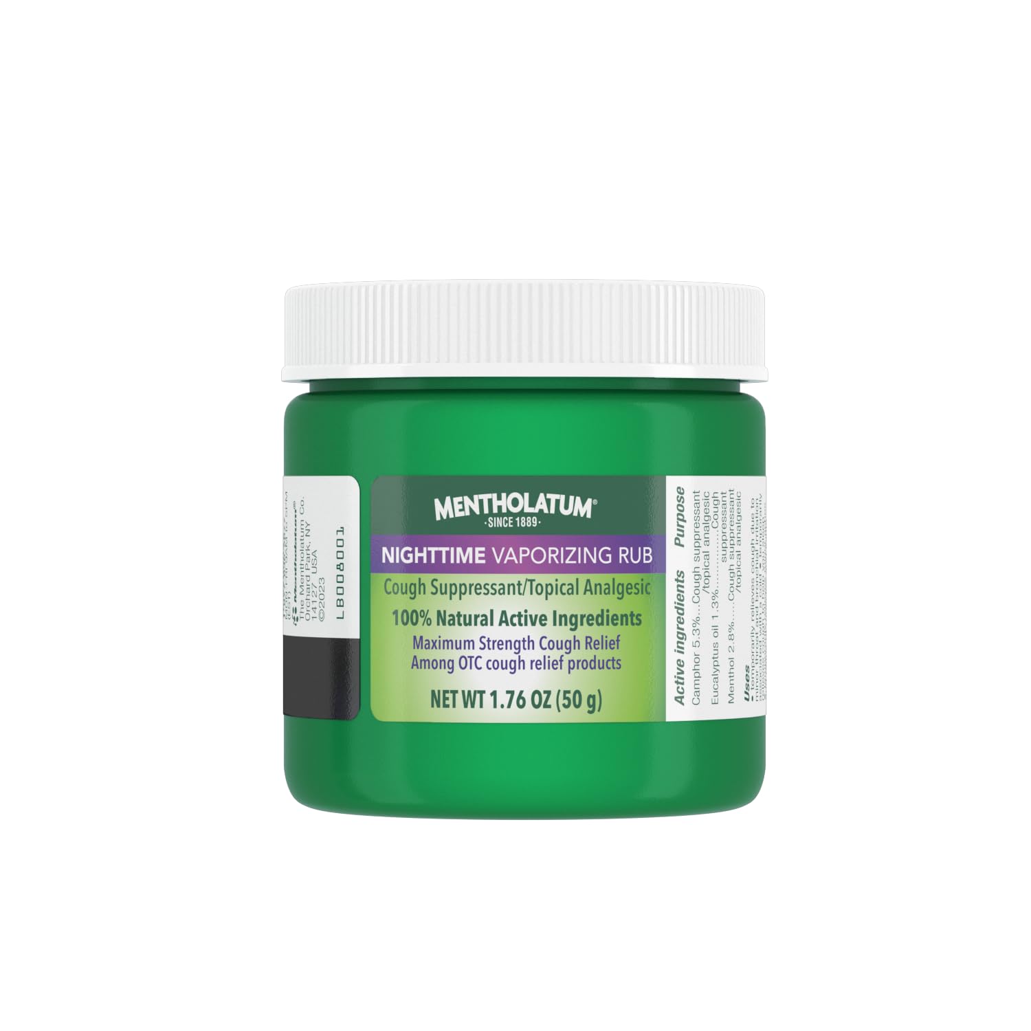Mentholatum lavender scent maximum strength chest rub packaging details
