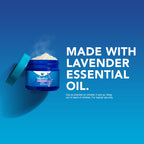 Side view of Vicks VapoRub Lavender 50 grams container for congestion